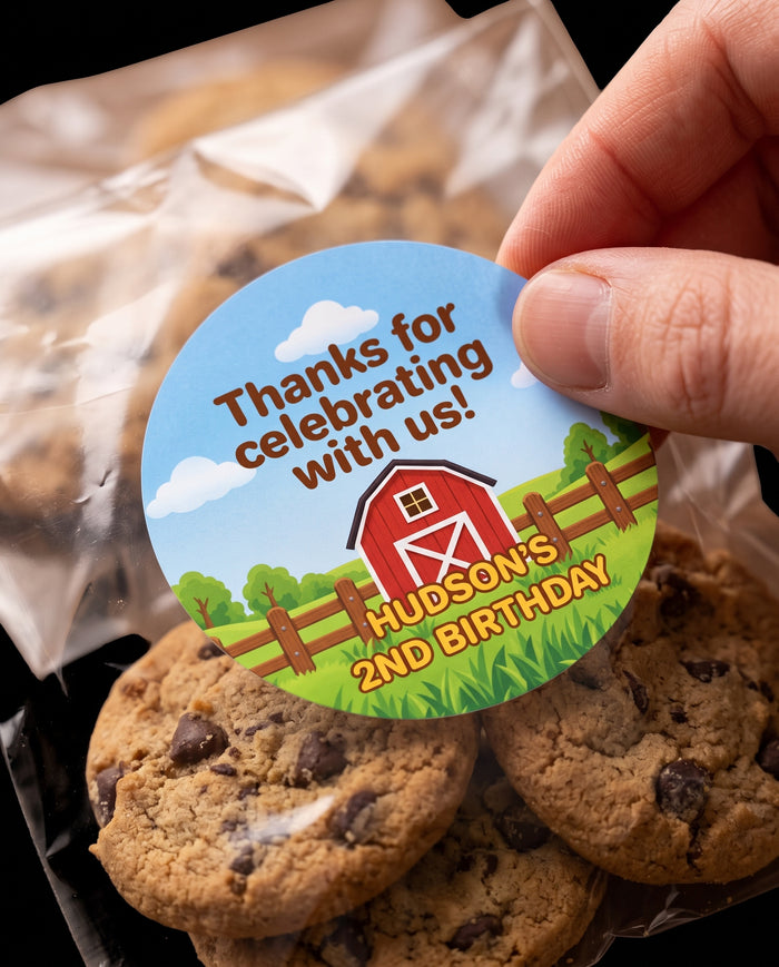 Farm Theme Personalized Thank You Stickers