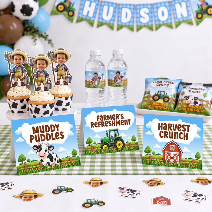 Farm Theme Personalized Menu / Food Cards