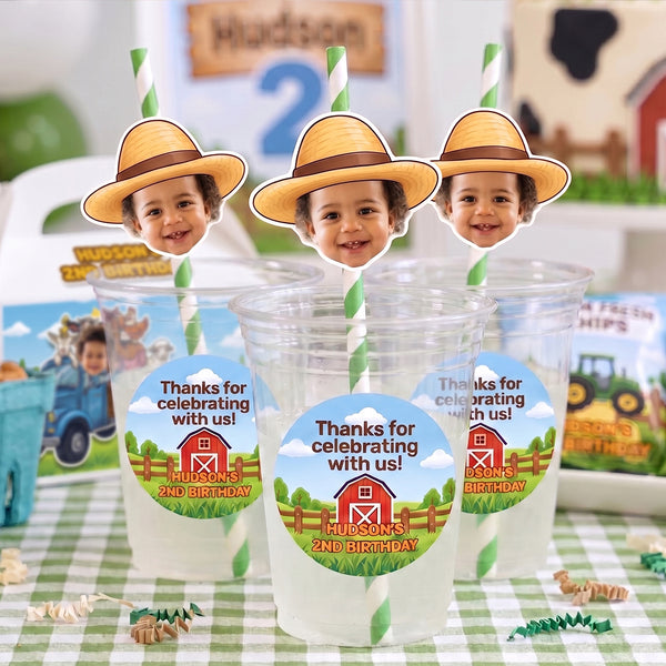 Farm Theme Personalized Thank You Stickers
