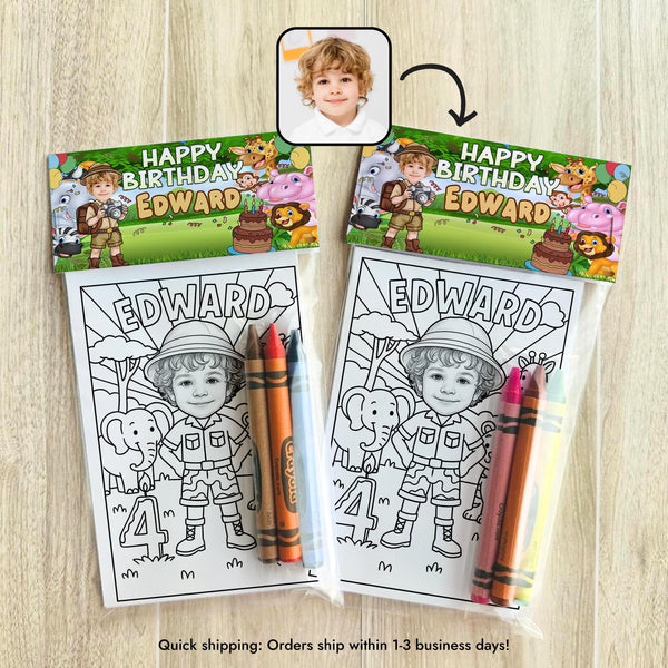 Personalized Safari Coloring Pages Custom Jungle or Safari