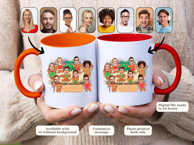 Custom Ginger Bread Mug Christmas Gift for Family