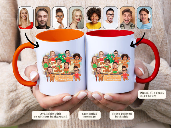 Custom Ginger Bread Mug Christmas Gift for Family