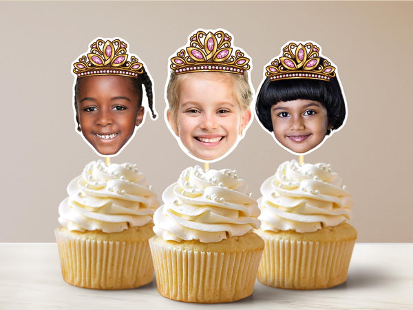Custom Photo Princess Cupcake Toppers