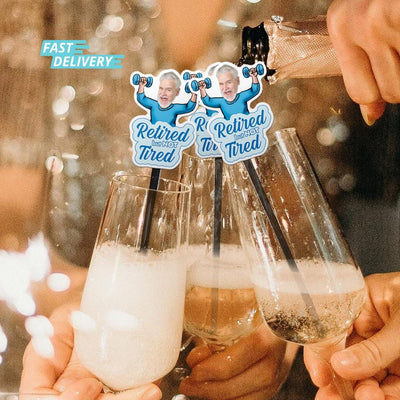 Retired But Not Tired Drink Stirrer