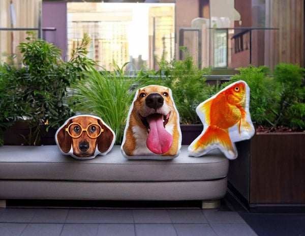 Personalized Pet Shaped Pillow Custom Throw Animal Stuff