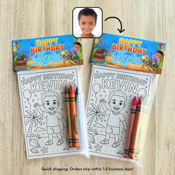 Personalized Summer Theme Birthday Coloring Pages Summer Activity