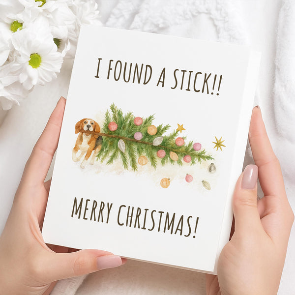 Funny Pet Christmas Card Cute Holiday Greeting Card