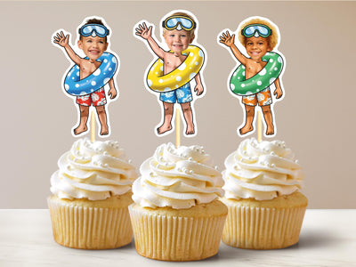 Summer Kid Cupcake Toppers