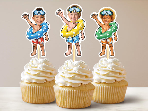 Summer Kid Cupcake Toppers