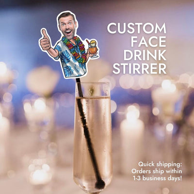 Tropical Luau Retirement Margarita Drink Stirrer