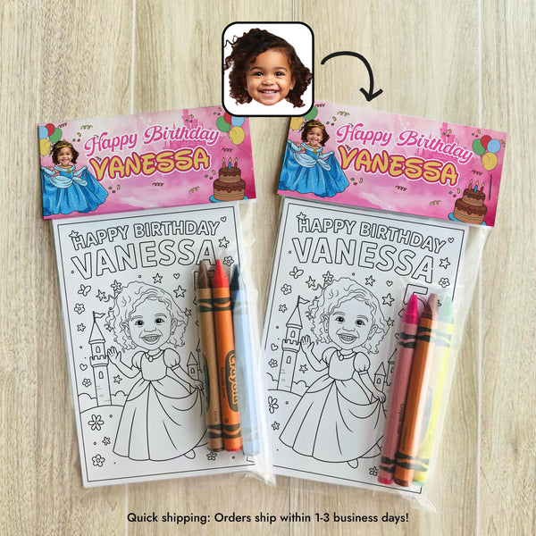 Personalized Princess Theme Birthday Coloring Pages Birthday Party
