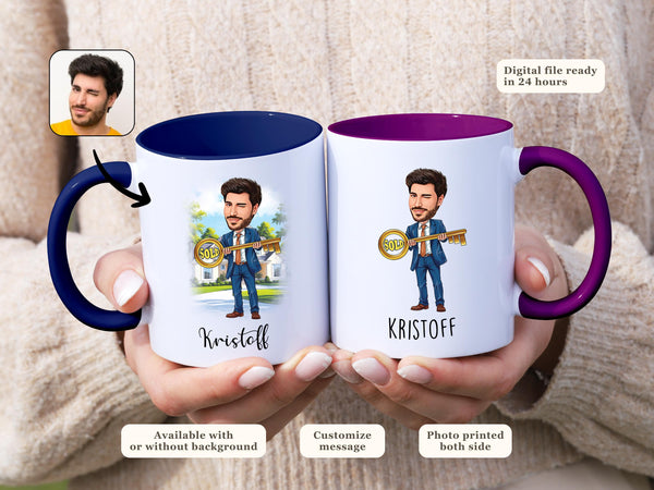 Personalized Real Estate Agent Mug Custom Face Mug