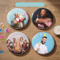 2.25 inch personalized face pinback buttons in bulk