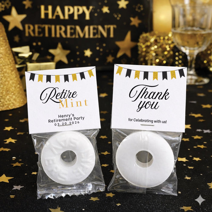 Personalized RetireMINT Candy Labels