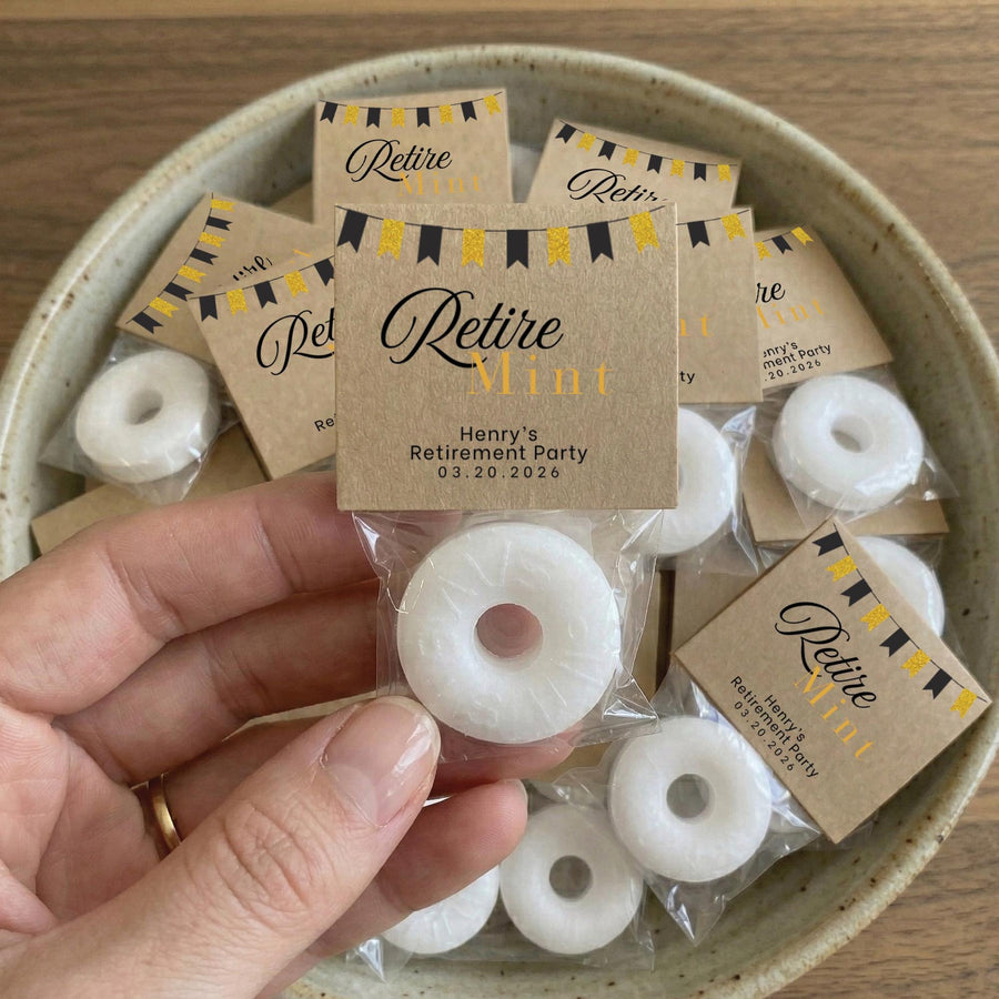 Personalized RetireMINT Candy Labels
