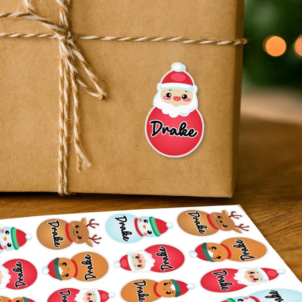 Personalized Christmas Stickers | Christmas Gift Labels