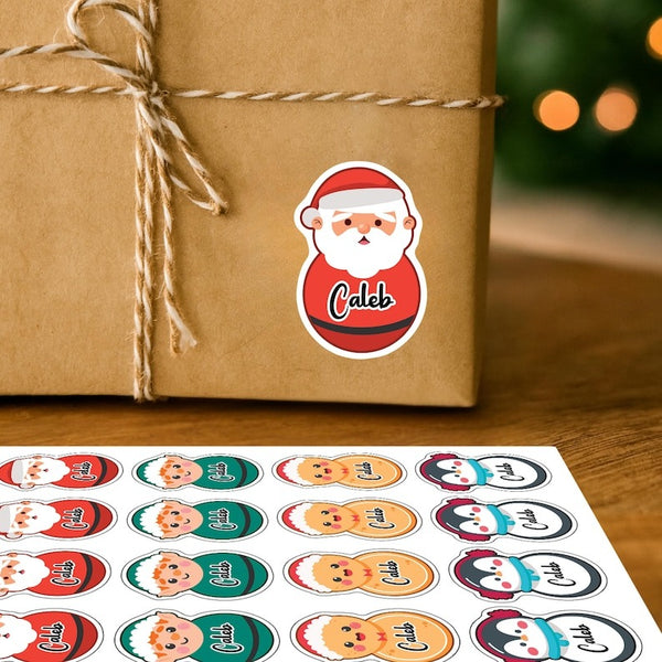 Personalized Christmas Stickers | Santa Labels Gift Tags