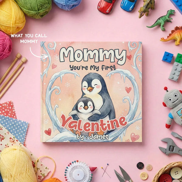 You’re My First Valentine Mommy : Personalized Penguin Story Book for Kids